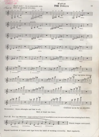 Range Study - Up Routine from Claude Gordon's Systematic Approach book