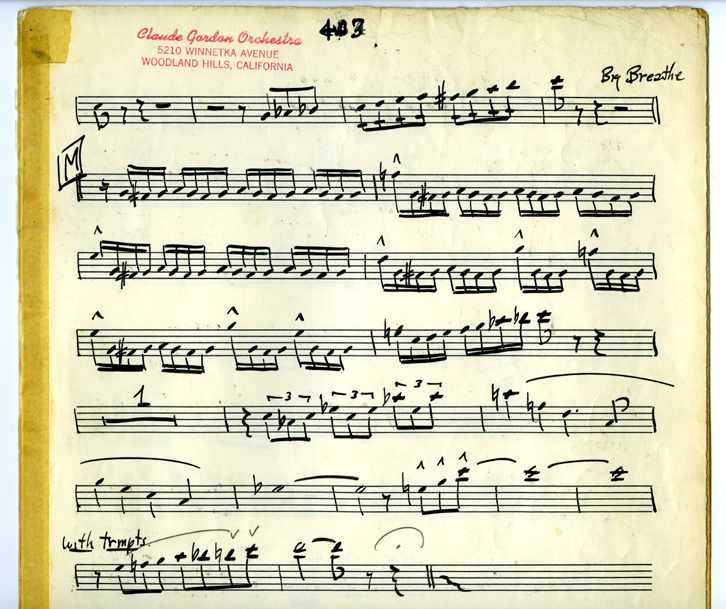 Claude Gordon solo Lullaby of Broadway arranged by Billy May - Page 3