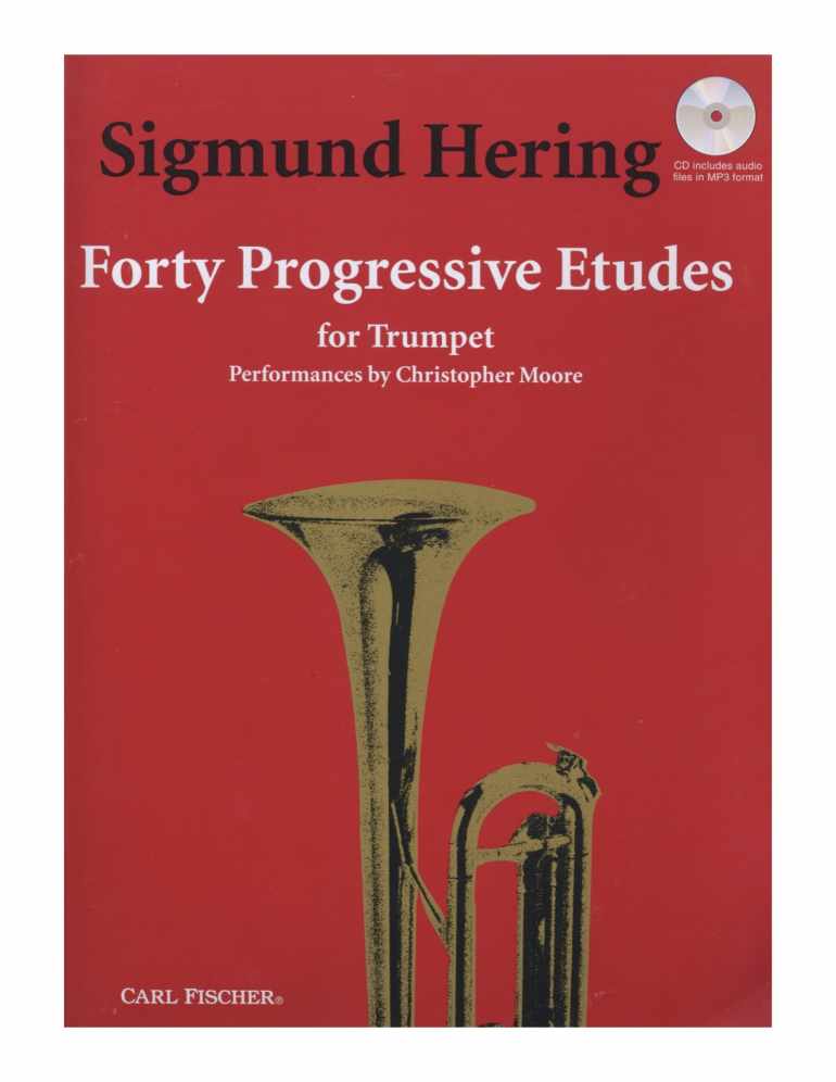 Sigmund Hering's Forty Progressive Etudes with CD | Trumpet Lessons ...